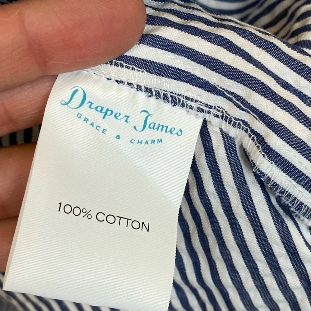 Draper James Seersucker Payton Sleeveless Dress Size 4 - Picture 12 of 14